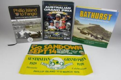 AUSTRALIAN G.P: Three hardcover books relating to racing in Australia (signed Watson)
