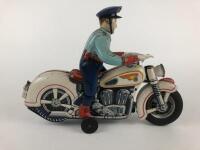 POLICE: Police Cycle by Modern Toys Japan c1950s, 30 cms, battery operated. - 2