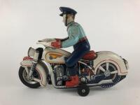 POLICE: Police Cycle by Modern Toys Japan c1950s, 30 cms, battery operated. - 4