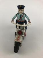 POLICE: Police Cycle by Modern Toys Japan c1950s, 30 cms, battery operated. - 5