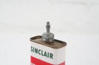 SINCLAIR: A Sinclair four fluid ounce lead top 'Household Oil' oiler - 6