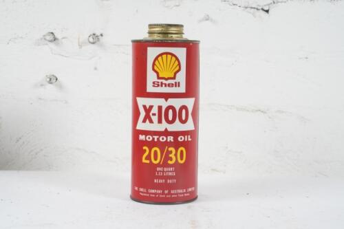 SHELL: A Shell 'X-100 20/30' Motor Oil one quart tin