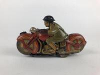 CIVILIAN: Early Japanese bike, clockwork, 13 cms, c1950s plus pre-war bike in poor condition. - 8
