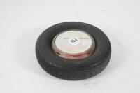 BRIDGESTONE: A c1960s-1970s Bridgestone advertising ashtray with glass centre and rubber Bridgestone tyre surround, cm diameter - 3