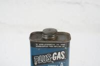 PLUS-GAS: A one half imperial pint Plus Gas 'Formula A' lubricant tin&nbsp; - 3