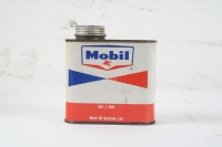 MOBIL: A one pint Mobil Oil Australia tin