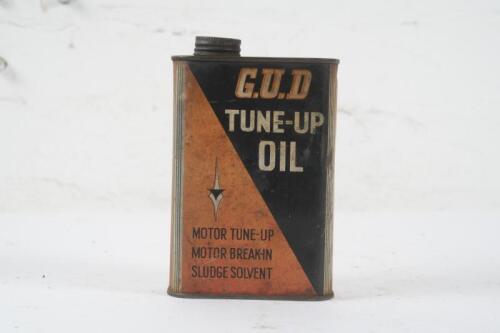 G.U.D: A sixteen fluid ounce G.U.D 'Tune Up Oil' tin