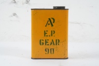 PENNSYLVANIA: A Pennsylvania oil tin with painted stenic reading 'E.P. Gear 90'