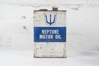 NEPTUNE: A Neptune 'Super Lube' one gallon motor oil tin