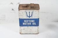 NEPTUNE: A Neptune 'Super Lube' one gallon motor oil tin - 2