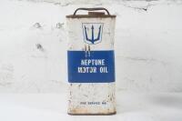 NEPTUNE: A Neptune 'Super Lube' one gallon motor oil tin - 3