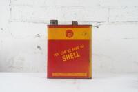 SHELL: A one imperial gallon Shell 'Single' S.A.E. 30 motor oil tin&nbsp; - 2