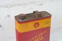 SHELL: A one imperial gallon Shell 'Single' S.A.E. 30 motor oil tin&nbsp; - 3