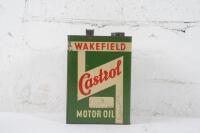 CASTROL: A Castrol Wakefield one imperial gallon motor oil tin - 4