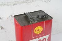 SHELL: A nice Shell X-100 '30/40' grade one gallon motor oil tin - 6