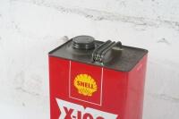 SHELL: A nice Shell X-100 '30/40' grade one gallon motor oil tin - 8