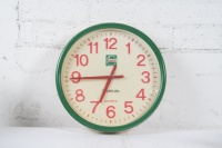 CASTROL: A late 1980s Castrol&nbsp;quartz wall clock, featuring 'Oils ain't oils.' slogan, 37.5cm high, 37.5cm wide