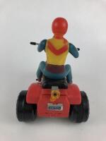 NOVELTY: ACROBAT CYCLE trike, battery operated, plastic, made in Taiwan c1970s. - 3