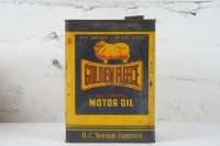 GOLDEN FLEECE: A Golden Fleece H.C.Sleigh Limited 'Multi-compounded Motor Oil' one imperial gallon tin