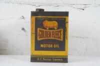 GOLDEN FLEECE: A Golden Fleece H.C.Sleigh Limited 'Multi-compounded Motor Oil' one imperial gallon tin - 3