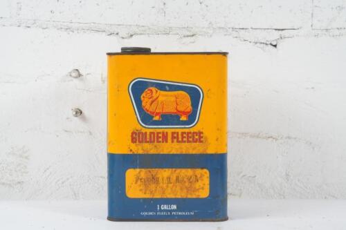 GOLDEN FLEECE: A Golden Fleece one gallon tin stamped 'Flour Oil No.2A'