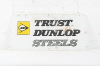 DUNLOP: An original double sided Dunlop 'Trust Dunlop Steels' advertising sign, 45cm high, 90cm wide - 2