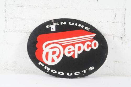 REPCO: A reproduction Repco 'Genuine Products' enamel sign, 40cm high, 53cm wide