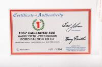 A 1:18 scale AUTOart&nbsp;1967 Ford Falcon XR GT 1967 Gallaher 500 Bathurst Winner, as raced to victory by Harry Firth and Fred Gibson, boxed with COA numbered 0461/1500 - 3