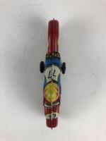 MIXED: Four small 7.5 cm friction bikes, 2 x Police, civilian & racing RN77, all made in Japan. - 6