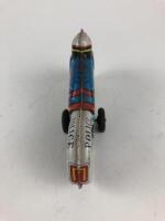 MIXED: Four small 7.5 cm friction bikes, 2 x Police, civilian & racing RN77, all made in Japan. - 9