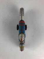 MIXED: Four small 7.5 cm friction bikes, 2 x Police, civilian & racing RN77, all made in Japan. - 12