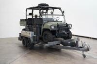 2008 Polaris Ranger 4x4 700 EFI Crew Cab, with Trailer - Showing a mere 157 hours [Location: Melbourne] - 2