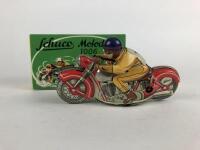 RACING: Schuco Mirakomot RN5 c1949, retro Schuco Motodrill RN1 boxed, both clockwork, 13 cms. - 2