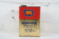GOLDEN FLEECE: A Golden Fleece 'Supreme' motor oil one gallon tin