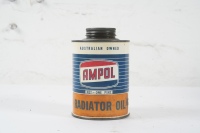 AMPOL: A c1960s-1970s Ampol one pint tin with paper label marked 'Radiator Oil'&nbsp;