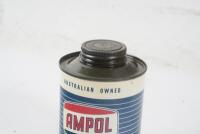 AMPOL: A c1960s-1970s Ampol one pint tin with paper label marked 'Radiator Oil'&nbsp; - 2