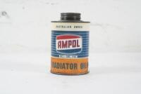 AMPOL: A c1960s-1970s Ampol one pint tin with paper label marked 'Radiator Oil'&nbsp; - 3
