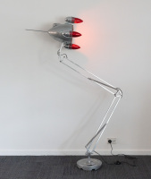 'BLAST OFF #2' Rocketship lamp&nbsp;'CAR PART ART' - By renowned Australian Artist - Terry Lawrie [Location: Melbourne]