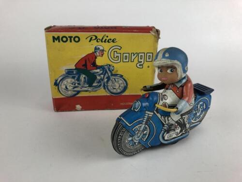 POLICE: Police Motorcycle by Gorgo Argentina c1970s, friction, 20 cms, registration 2175.
