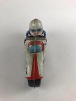 POLICE: HAJI Japan c1960s Police bike, 34 cms, friction plus Racing bike, 27 cms, battery operated c1960s. - 12
