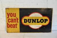 DUNLOP: An original c1960s 'You can't beat' Dunlop double sided screenprint advertising sign, 45cm high, 84cm wide - 2