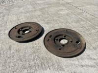 AUSTIN-HEALEY: Two rear brake backing plates for 100 and 3000 models [Location: Sydney] - 2
