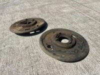 AUSTIN-HEALEY: Two rear brake backing plates for 100 and 3000 models [Location: Sydney] - 3