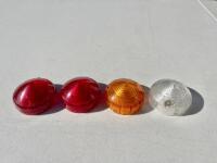 AUSTIN-HEALEY: Four lenses to suit BJ8 including two tail, one park and 1 indicator lens [Location: Sydney] - 2
