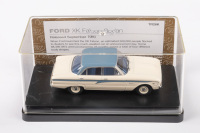 FORD: A Trax 1:43 scale 1960 Ford XK Falcon Sedan in white & blue paintwork, code TR26K, in original box