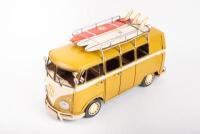 VOLKSWAGEN: A Boyle Industries modern metal early Volkswagen Kombi surfer&nbsp;ornament model, 31cm long