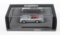 ASTON MARTIN: A limited edition [125/400] Matrix Scale Models, 1:43 scale Aston Martin DB5 Convertible in light metallic blue paintwork red interior, on base with nameplate in box