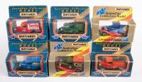 MATCHBOX: Six Matchbox 1:64 scale Ford van models in boxes&nbsp;