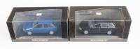 AUDI: Two Minichamps 1:43 scale Audi models in boxes, includes a 2000 A3 hatchback and a 2001 A4 Avant station wagon,