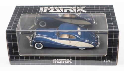 242 · DAIMLER: A limited edition [150/408] Matrix Scale Models 1:43 scale 1953 Daimler DE36 Blue Clover in blue & white, in original box